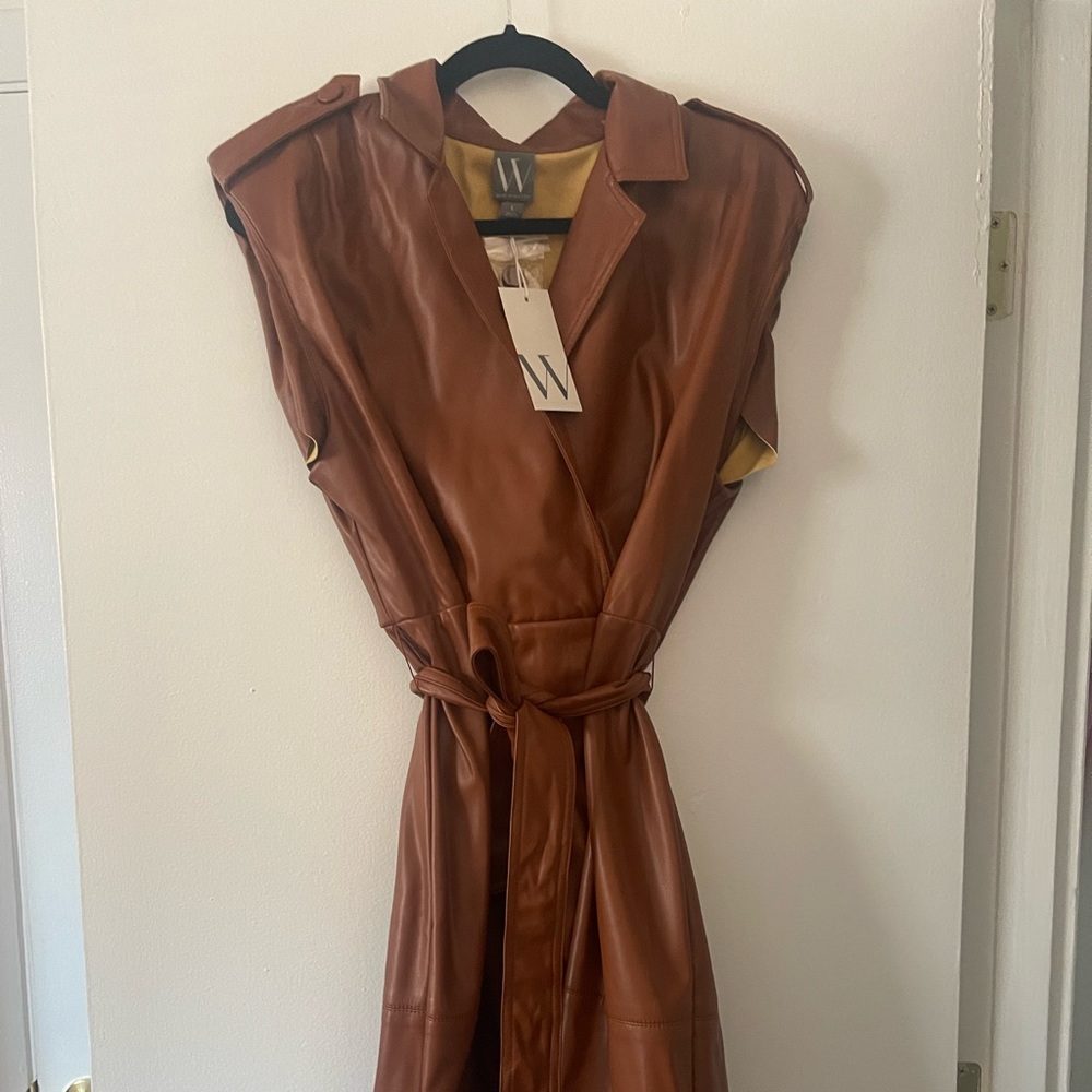 Worthington brand: brown leather dress.